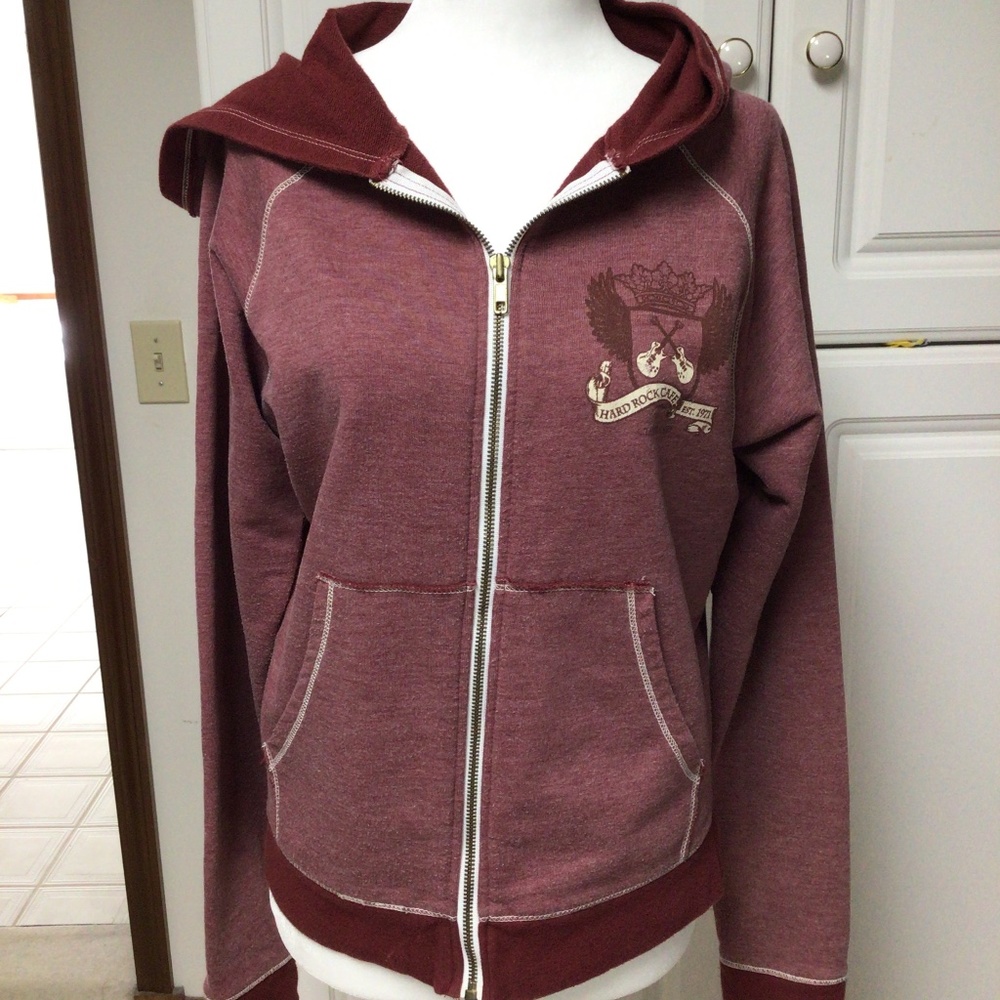 Authentic Hard Rock Cafe Cleveland Hooded/Hoodie Sweatshirt, Size Med